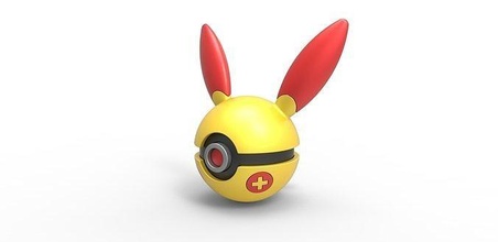 pokeball plusle Pokemon anime giocattolo Stampa stampabile passatempo Fai 3d print model - Mito3D