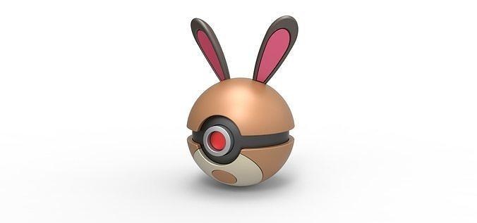 pokeball sentret pokemon concept container anime toy print printable ball hobby diy 3d print model - Mito3D