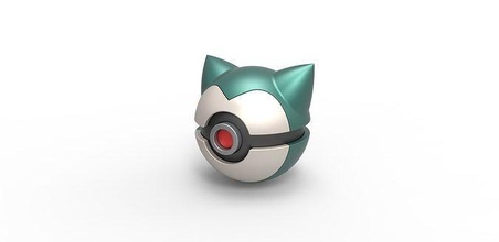 pokeball snorlax Pokemon gatto contenitore giocattolo Stampa stampabile passatempo Fai 3d print model - Mito3D