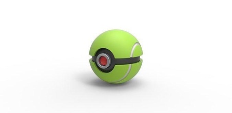 Pokeball Tennis Ball Stil Pokémon Konzept Container Anime Spielzeug drucken druckbar Hobby DIY 3d print model - Mito3D