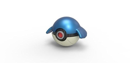 pokeball gémissement Pokémon baleine concept récipient anime jouet impression imprimable loisir DIY 3d print model - Mito3D