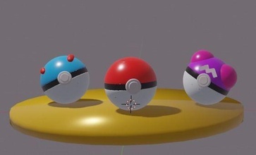 pokebolas brinquedo Diversão lazer bola jogos Pokémon pkeball modelo jogo personagem brinquedos 3d print model - Mito3D