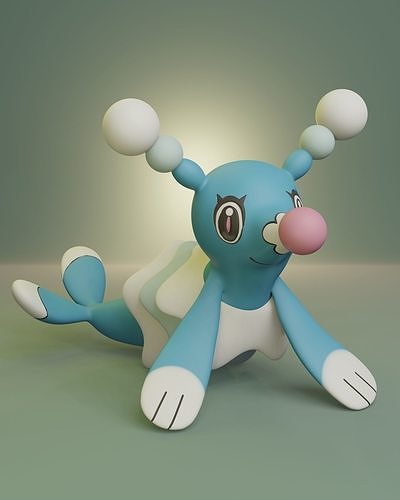 pokémon brionne pikachu cendre pokeball jouet accueil maison populaire évoli impression 3d chien anime manga collectionner popplio primaire l'eau entrée jeux jouets 3D print model - Mito3D