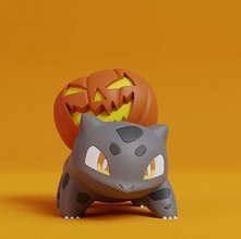 Pokémon Bulbasaur Halloween Alternative Pose Pikachu Sylveon Jolteon Nintendo Kunst Spielzeug Sammlerstück Beliebt Zahl drucken druckbar mimikyu Kostüm unheimlich Ivysaurier Venusaurier gruslig 3d print model - Mito3D