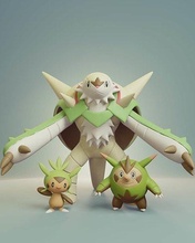 pokemon - chespin quilladin chesnaught pikachu ash pokeball toy home popular eevee printing 3d dog anime manga collectible games toys 3d print model - Mito3D