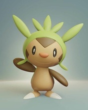pokemon - chespin pikachu ash pokeball toy popular eevee printing 3d dog anime manga collectible quilladin chesnaught games toys 3d print model - Mito3D