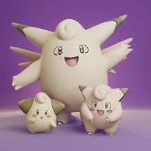 pokemon - cleffa clefairy clefable pokemon pikachu ash pokeball toy  popular eevee printing 3d dog anime manga collectible cleffa clefairy clefable fairy games toys games toys 3d print model - Mito3D