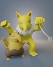 Pokémon drowzee hipno Pikachu sutiã cadabra Alakazam pokebola arte brinquedo colecionável impressão imprimível figura jogos brinquedos 3d print model - Mito3D