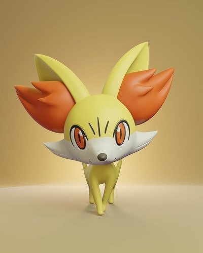 pokémon fennekin pikachu cinza pokebola brinquedo casa popular eevee impressão 3d cão anime manga colecionável braixen delphox raposa jogos brinquedos 3D print model - Mito3D