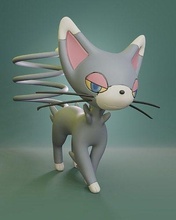 pokemon glameow pikaçu kül pokeball oyuncak ev popüler 3d anime manga koleksiyon yazdırılabilir kedi purugly oyunlar oyuncaklar 3d print model - Mito3D