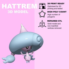 pokemon - hattrem sword shield moon sun games toys 3d print model - Mito3D