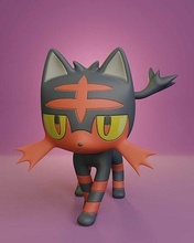 pokemon litten Pikaçu kül pokeball oyuncak popüler Eevee baskı 3d köpek anime manga koleksiyon Torracat çöp yakma fırını ateş marş oyunlar oyuncaklar 3d print model - Mito3D