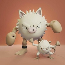Pokémon Mankey Primeape 2 posiert Pikachu Asche Pokeball Spielzeug Beliebt eevee Drucken 3d Hund Anime Manga Sammlerstück Spiele Spielzeuge 3d print model - Mito3D