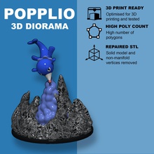 pokemon popplio diyorama birincil brionne kılıç kalkan ay güneş oyunlar oyuncaklar 3d print model - Mito3D