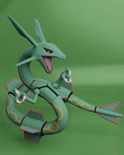 pokemon Rayquaza Pikaçu Ejderha ejderit Garchomp pokeball manga şekil kül Yazdır koleksiyon oyunlar oyuncaklar 3d print model - Mito3D