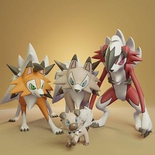 pokemon - rockruff lycanroc forms pikachu ash pokeball toy popular eevee printing 3d dog anime manga collectible midday midnight dusk games toys 3d print model - Mito3D
