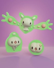 Pokémon solose duosion reuniclus Pikachu cendre pokeball jouet populaire Évoli impression 3d chien anime manga collectionner Jeux jouets 3d print model - Mito3D