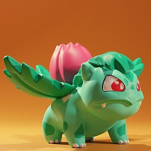 pokemon 002 ivysaurio juguete colección animal dibujos animados juegos juguetes 3D print model - Mito3D