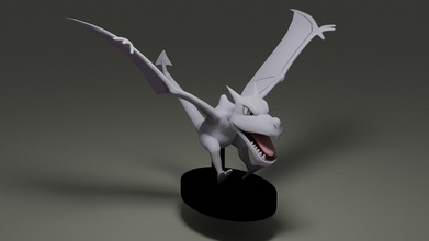 pokemon aerodactyl sculpture toy figure game games toys 3d print model - Mito3D