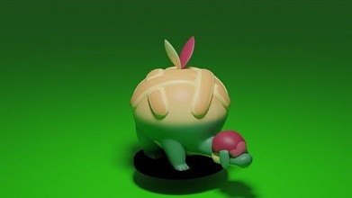 pokemon appletun go game toy figure anime games toys 3d print model - Mito3D
