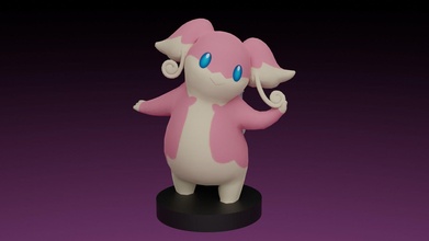 pokemon audino figure toy character sculpture game games toys 3d print model - Mito3D