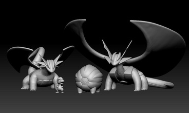 pokémon wagen shelgon salamence megaevolution spielzeug zahl kunst spiel pokemongo nintendo pokemonzukan spiele spielzeuge skulptur evolution 3d print model - Mito3D