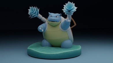 pokémon blastoise glaceon go brinquedo videogame vídeo jogos nintendo brinquedos 3d print model - Mito3D