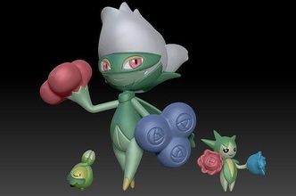 pokémon fett roselia roserade spielzeug zahl kunst spiel pokemongo nintendo pokemonzukan spiele spielzeuge skulptur evolution 3d print model - Mito3D