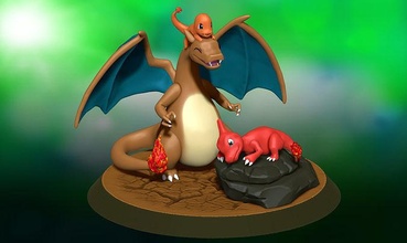 pokemon sihirbaz evrimler 3d yazdırılabilir şekil charmeleon charmander kırmızı ateş go kül oyuncak şirin pokeball yaratık nintendo pikaçu koleksiyon minyatür birleşmek manga oyunlar oyuncaklar 3d print model - Mito3D