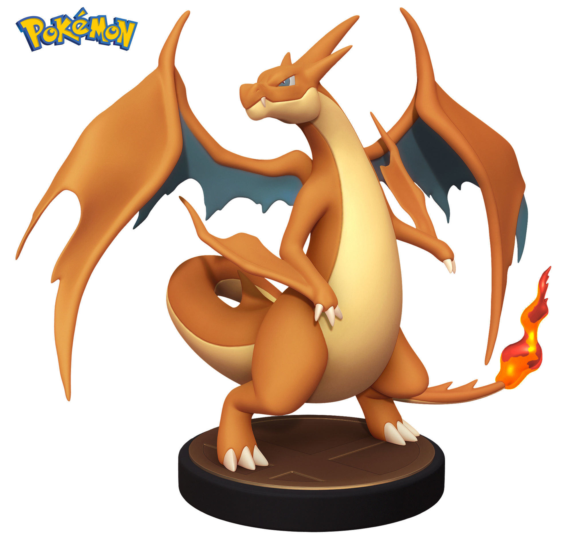 pokemon charizard y 3d stampabile figura giocattolo pikachu carattere scolpire nintendo giochi giocattoli anime video manga scultura catturare popolare accessori drago fuoco gioco 3D print model - Mito3D