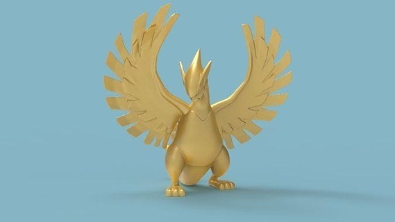 pokemon combina Lugia ho oh Arte esculpir escultura busto decoración estatua figurilla único esculturas 3d print model - Mito3D