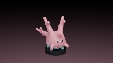 pokemon corsola go toy videogame games toys 3d print model - Mito3D