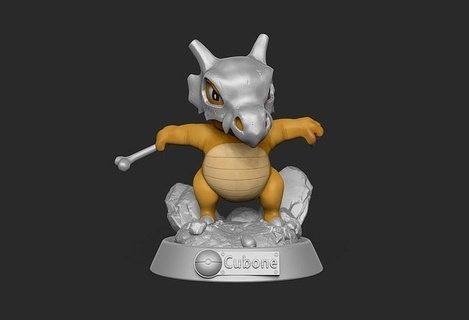 pokemon cubone pikachu toy toys cartoon garagara games 3d print model - Mito3D