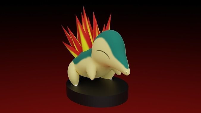 pokemon cyndaquil go juguete videojuego juegos juguetes 3D print model - Mito3D