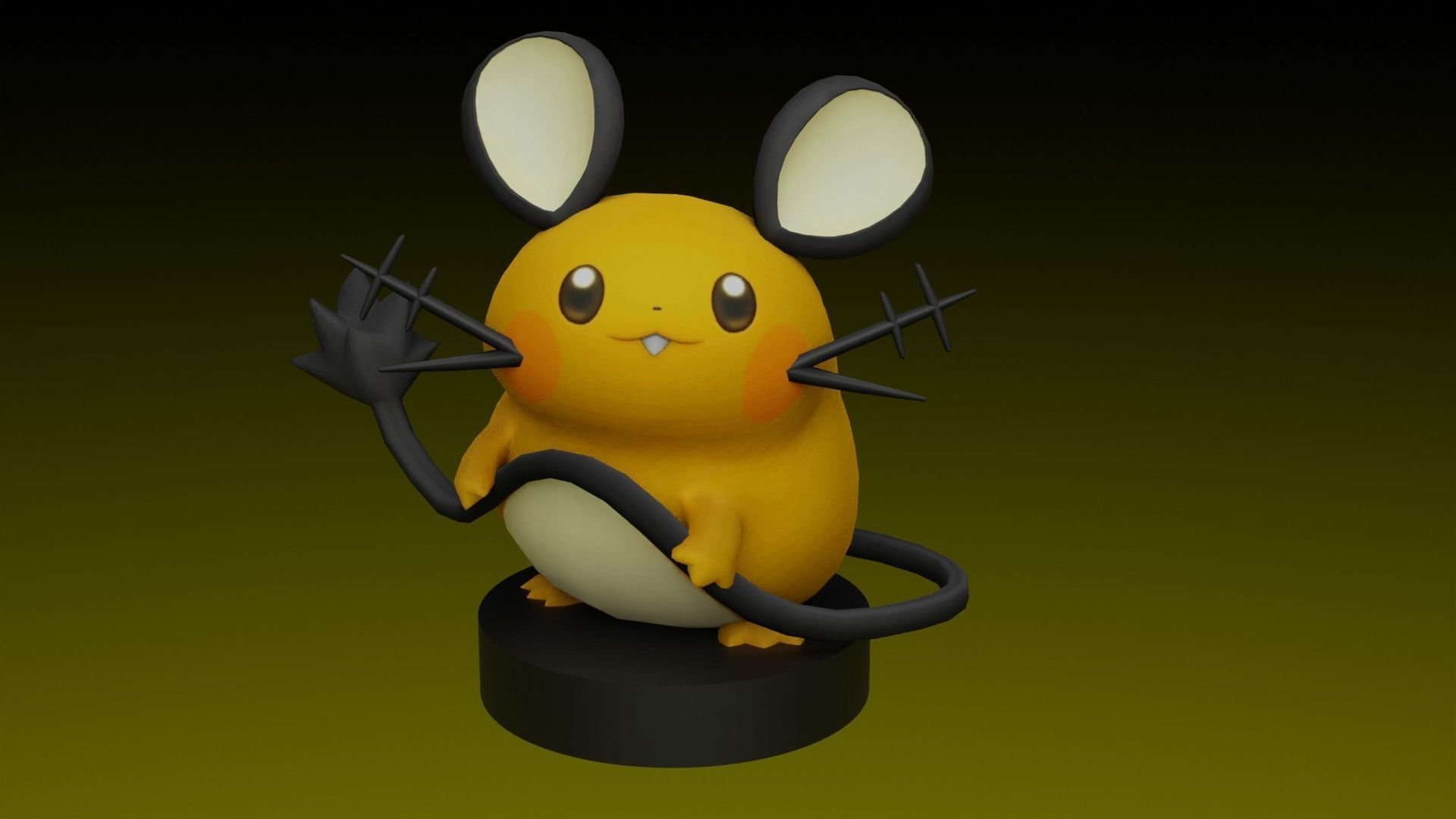 Pokemon dedenne anime nintendo popolare video gioco carattere giocattolo Giochi giocattoli 3D print model - Mito3D