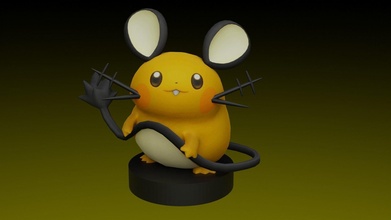 pokemon dedenne anime nintendo popular video game character toy games toys 3d print model - Mito3D
