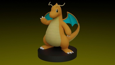 pokemon dragonite go toy anime nintendo video game character popular games toys 3d print model - Mito3D