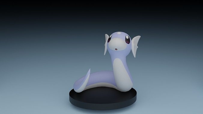pokemon dratini anime nintendo popular vídeo juego personaje go juguete juegos juguetes 3D print model - Mito3D