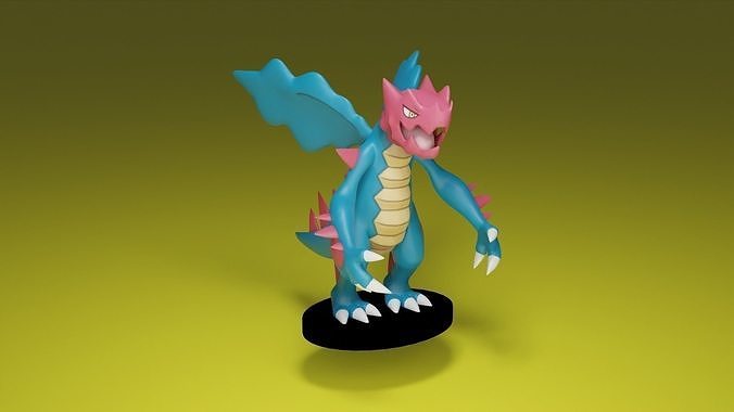 Pokémon Druddigon popular jogos videogame Nintendo brinquedos brinquedo 3D print model - Mito3D
