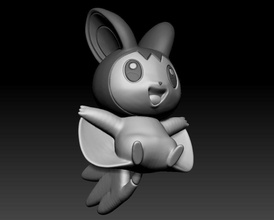 pokémon emolga brinquedo figura arte jogos pokemongo nintendo pokemonzukan brinquedos escultura evolução 3d print model - Mito3D