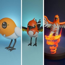 pokemon fletchling evrim paketlemek pikaçu kül pokeball oyuncak ev popüler eevee baskı 3d köpek anime manga koleksiyon filizci pençe alevi tutmak tuzak çimen oyunlar oyuncaklar 3d print model - Mito3D