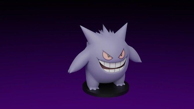 pokemon gengar anime nintendo popular video game character go toy games toys 3d print model - Mito3D