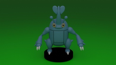 pokémon heracross anime nintendo popular vídeo jogos personagem go brinquedo brinquedos 3d print model - Mito3D