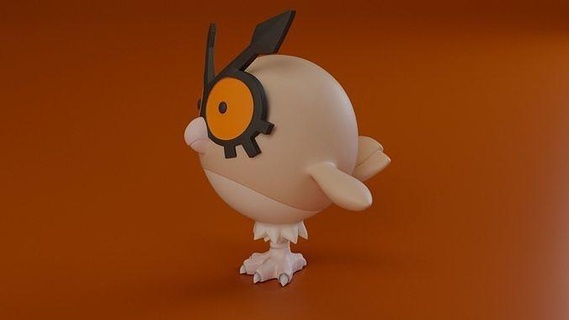 Pokemon hoothoot 3d stampabile figura giocattolo Stampa modello carina Pikachu charmander anime carattere giocattoli manga nintendo popolare catturare scultura Giochi elettrico volare arte sculture 3d print model - Mito3D