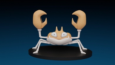 pokémon krabby anime nintendo populaire vidéo jeu personnage go jouet jeux jouets 3d print model - Mito3D