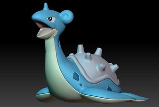 Pokémon Lapras brinquedo figura arte jogos Pokemongo Nintendo Pokemonzukan brinquedos escultura evolução 3d print model - Mito3D