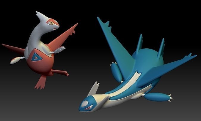 pokemon latios latias toy figure art game pokemongo nintendo pokemonzukan games toys sculpture evolution 3D print model - Mito3D