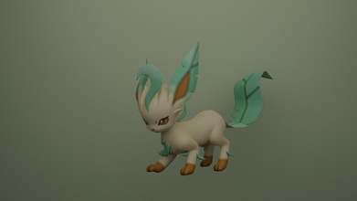 pokemon leafeon anime nintendo popular video game character go toy games toys 3d print model - Mito3D