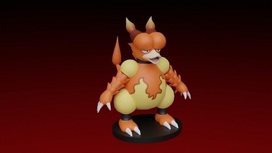 pokemon magmar go giocattolo figura video gioco giochi giocattoli 3d print model - Mito3D