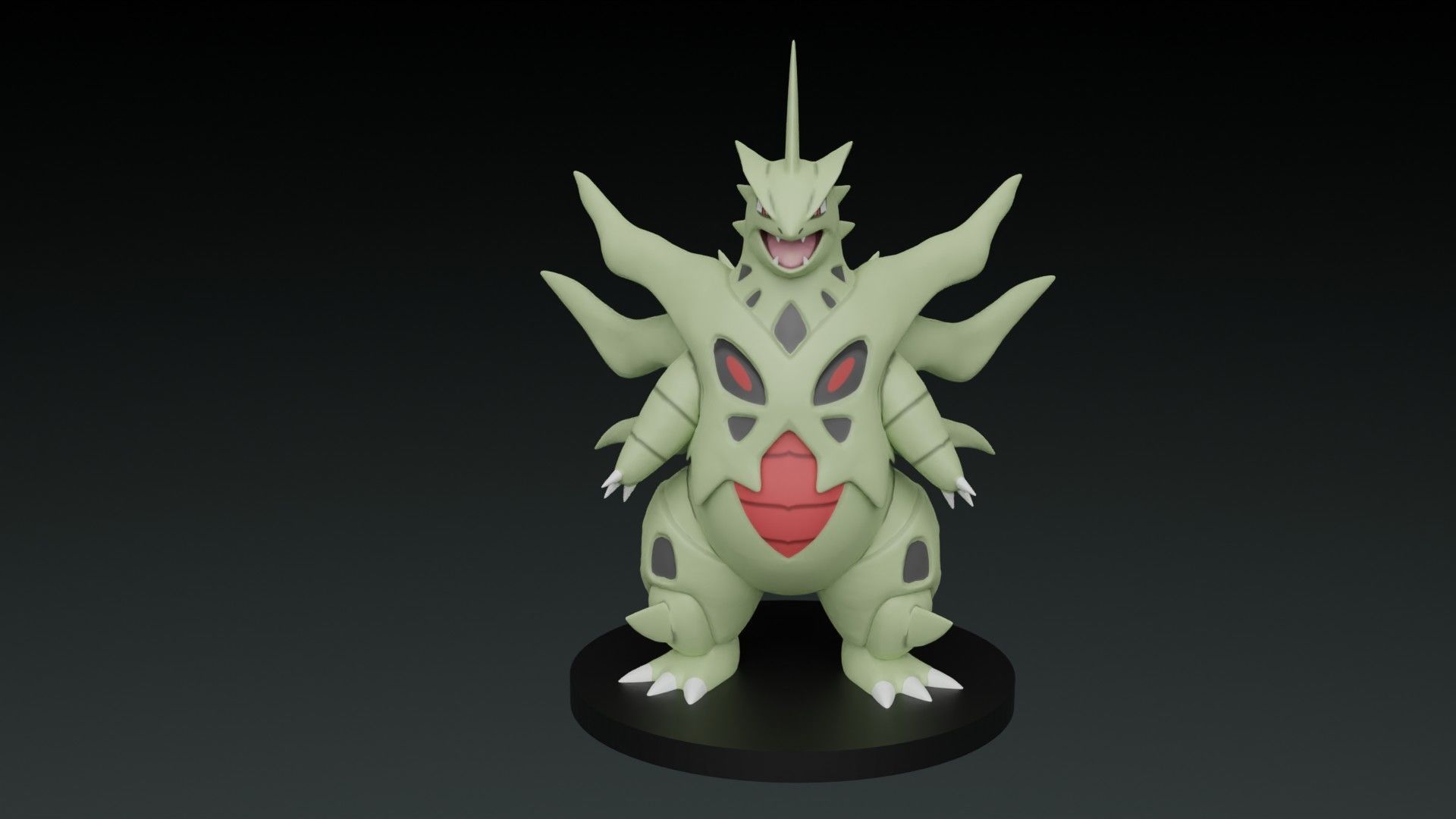 pokemon mega tyranitar go giocattolo video gioco nintendo giochi giocattoli 3D print model - Mito3D